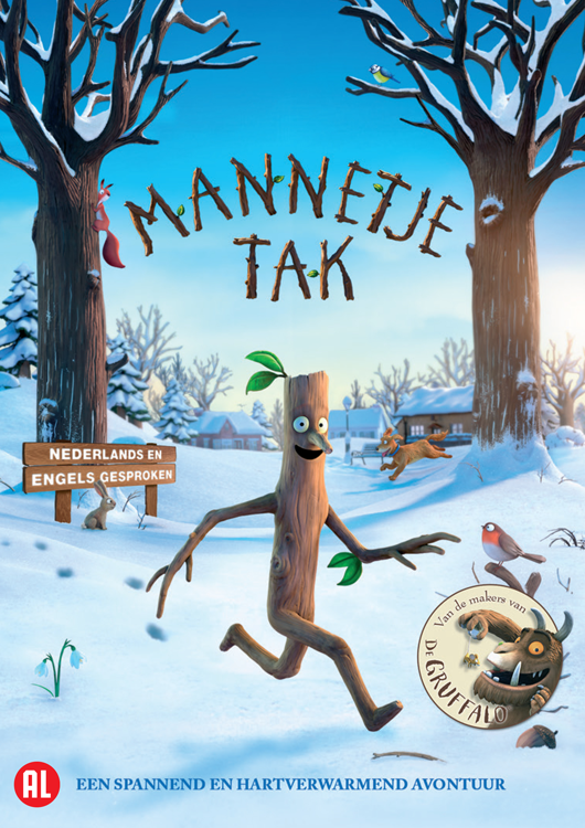Het leuke animatiefiguurtje MANNETJE TAK is binnenkort ook te bewonderen op DVD