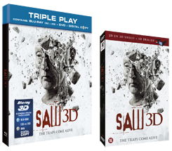 Saw 3D - vanaf 3 mei op 3D Triple Play Blu-Ray Combopack en DVD