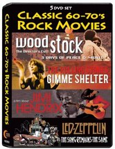 The Classic ’60-’70 Rock Movies: 5DVD box: met muziekdocumentaires.